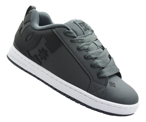 Tenis Dc Shoes Court Graffik 300529 Gbw Dk Grey/black/white