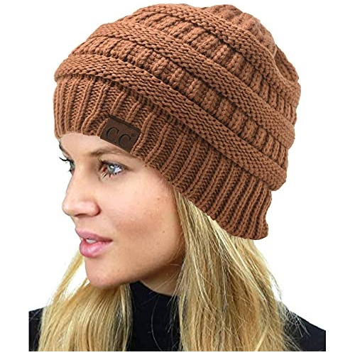 Gorro Unisex Grueso Y Elástico De Punto Trenzado