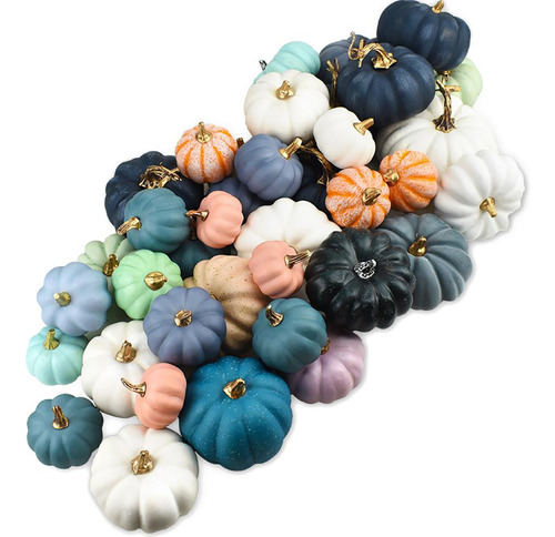 Calabaza Artificial, 16 Unidades, Calabazas Otoñales De Espu