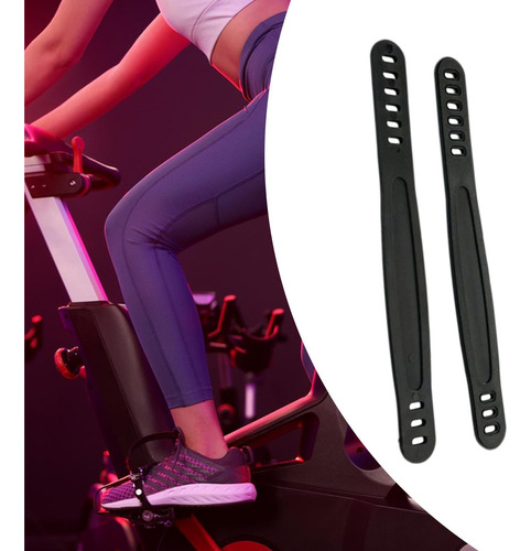 2 Piezas Correas De Pedal De Bicicleta De Ejercicio Estilo C