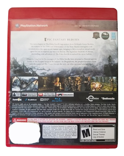 Skyrim The Elder Scrolls V Ps3 Formato Fisico En Español (Usado)