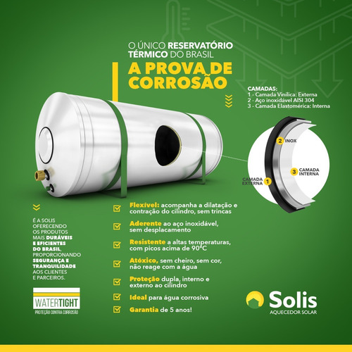 Boiler Solis Meu Sol Alta Pressão 600 Litros C/ Wt