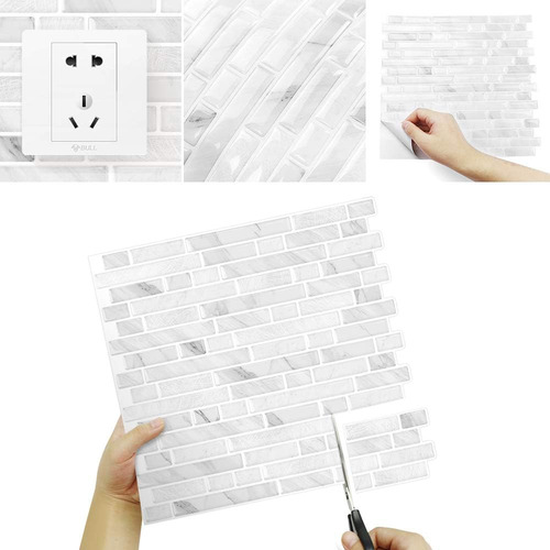 Revestimiento De Pared De Pelar Y Pegar, Baldosa Autoad...