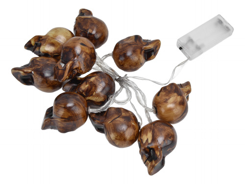 Cadena Led Con Forma De Calavera Para Halloween, 10 Led, Hor