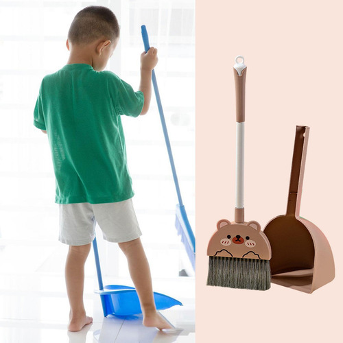 Juego De Mini Escoba Y Recogedor Para Niños, Juego De Oso