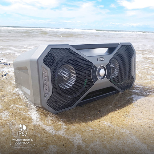 Altec Lansing Mix 2.0 - Altavoz Bluetooth Impermeable, Ip67. Color Gris Acero