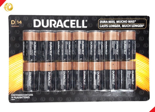 Pilas D Duracell Coppertop Alcalinas Pack De 14 Baterias