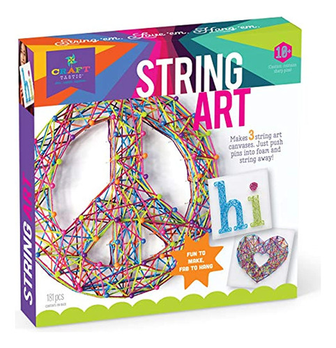 Juego De Arte De Cuerda Craft-tastic - Kit Artesanal Para 3