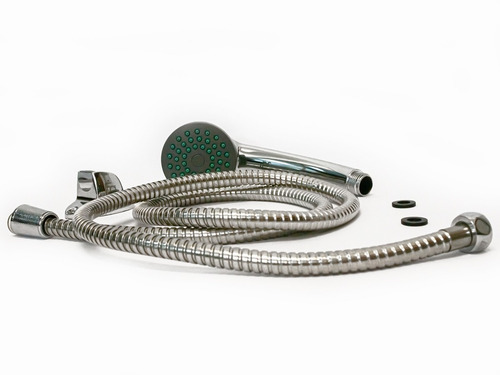 Imagen 3 de 3 de Duchador Ducha Mano Con Flexible + Soporte Anticalcalcareo Fiting Shop