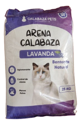 Arena Gato Calabaza Lavanda 25k