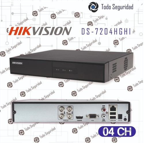 Dvr Seguridad Hikvision 4ch P2p Hdmi Vga Hd Cctv 1080p Audio