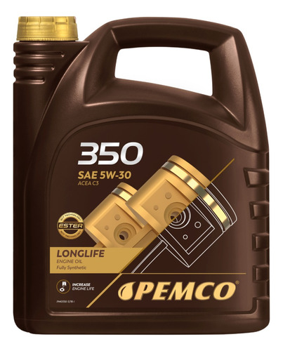 Aceite 5w30 Pemco 350 Fully Synthetic Acea C3 / 4lts.