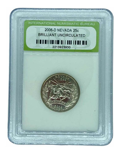 Moneda 25 Centavos De Usa Estado Nevada Año 2006-d (Usado)