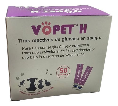 Tiras De Glucometro Veterinario Vqpeth X 50 