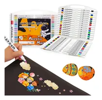 Comprar 60 Colores Marcadores Acrílica Pincel Plumones Punta Pincel 