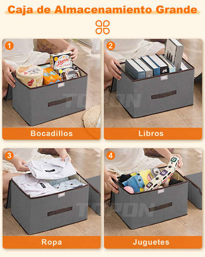 Cajas Organizadoras 8 Unidades De Tela Plegable C/ Tap Topon
