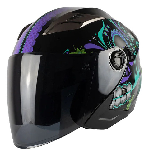 Casco Moto Semi Integral Jaguar Caravel Doble Visor