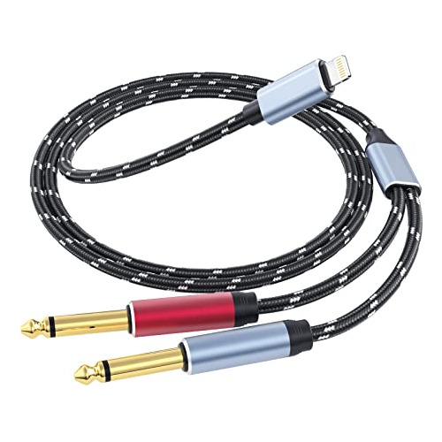 Relámpago A Doble 6.35mm 1/4  Ts Mono Stereo Y-cable G74bh