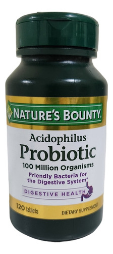 Probiotico Lactobacillus Acidophilus Natures Bounty 120 Tab