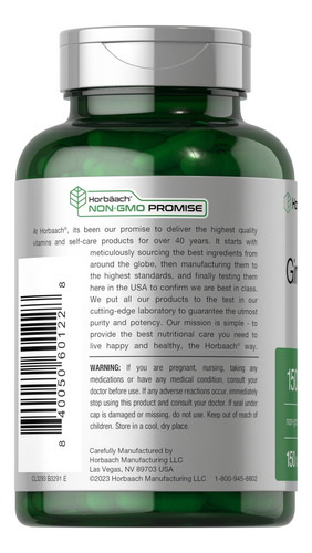 Cápsulas De Raiz De Gengibre Horbäach 1500 Mg | 150 Comprimi