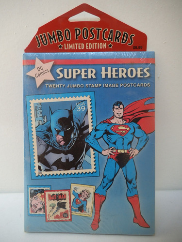 Jumbo Postcards Super Heroes Dc Comics Batman Superman Jla