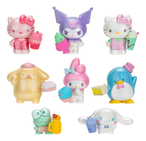 Set De Figuras Hello Kitty Sweet Snacks, Paquete De 8 Con Ac