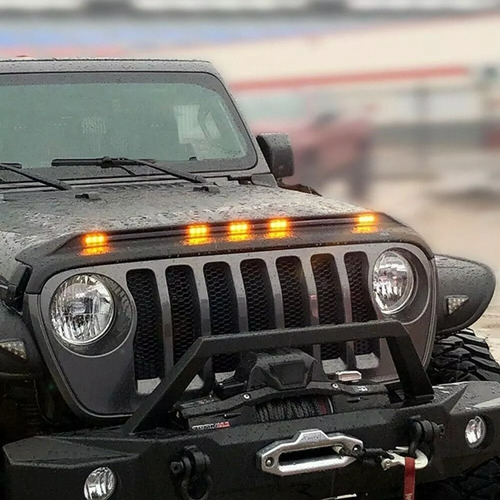 Vista Deflector Cofre Con Led Ambar Jeep Jl 2019-2023
