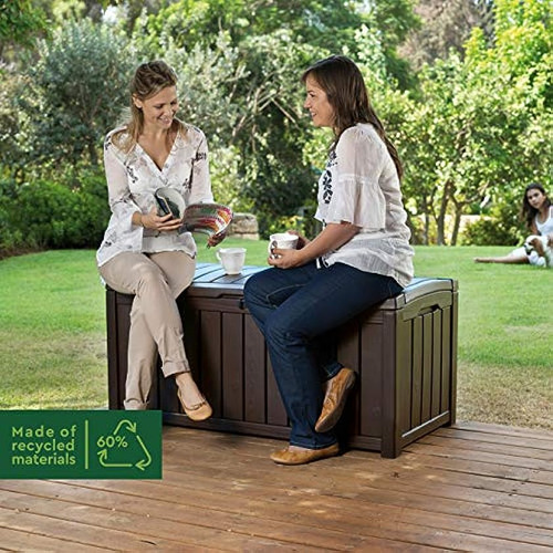 Baul De Jardin Color Marrón Polipropileno Keter De 390 L