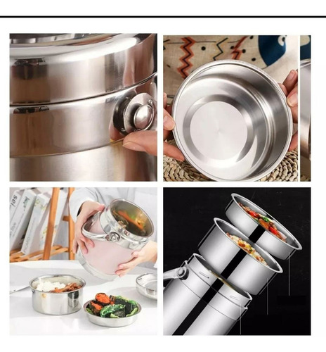 Lonchera Vianda Termica Comida Ecero Inoxidable 1.6 Lts