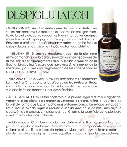 Serum Despigmentante Con Glutation. Para Manchas 2x 30ml C/u