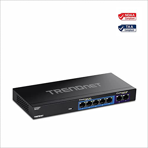 Switch Multi-gig De 7 Puertos De Trendnet, 5 X Puertos 1g