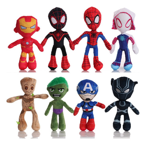 8pcs The Avengers Spiderman Peluche Muñeca Cumpleaño Regalo