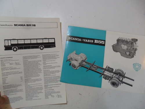 2 Folleto Scania Br116 No Manual Antiguo Micro Colectivo B55