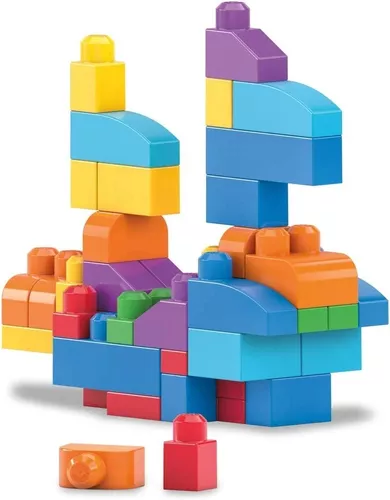 Blocos de Montar - Mega Bloks - Sacola com 80 Peças - Azul - Fisher-Price