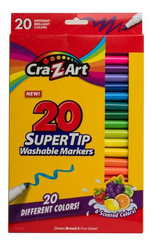 Super Tips 20 Cra-z-art Marcadores Lavables (6 Perfumados)