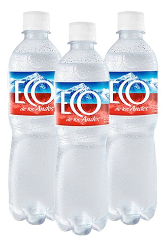 Agua Con Gas Eco De Los Andes 500ml X12 Unidades