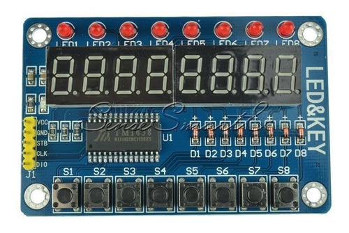 Modulo Digital Tm1638 8 Bits Teclado Y Display Leds Arduino