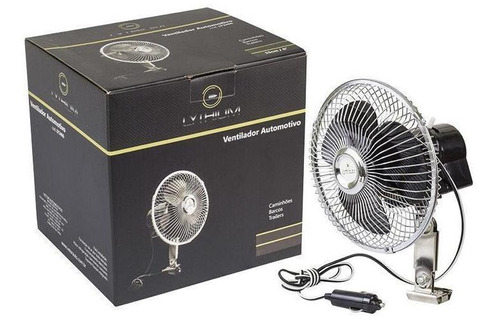 Ventilador Carro Caminhão Van Ônibus Metal 8 Polegadas 24v