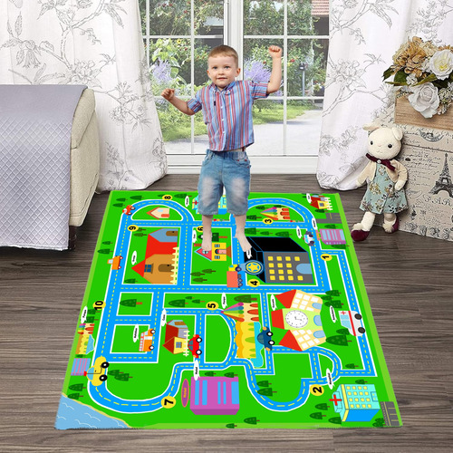 Set2 Tapete Educativo Alfombra Animada Dinosaurio Abc Pista Ciudad