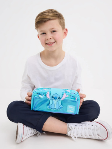 Kit Escolar Mochila Lonchera Lapicera Lilo Y Stitch/smiggle Azul Acero