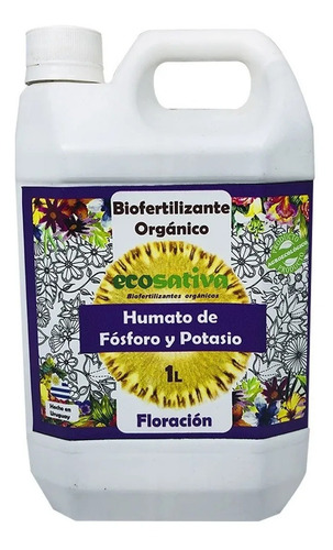 Humato Pk 1 L Ecosativa Estimulador Floración Fertilizante