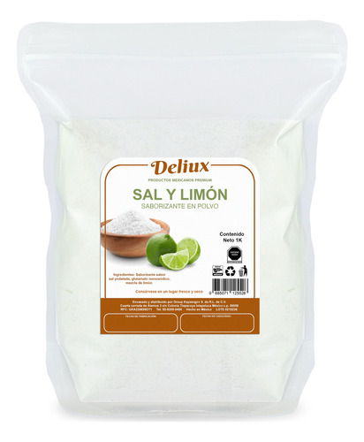 Sal Y Limón En Polvo Para Botana Y Frituras Sabor Intenso 1k