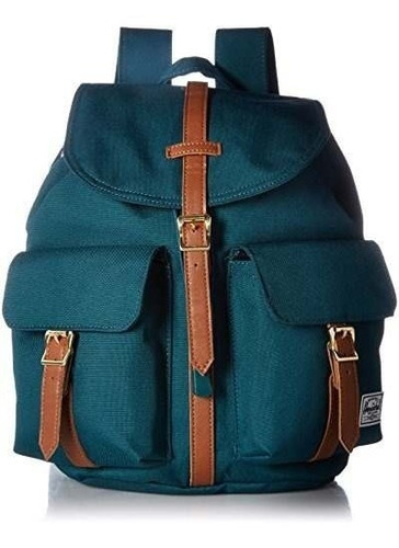 Mochila feminina Herschel Green Dawson 1030102108os Design de tecido liso