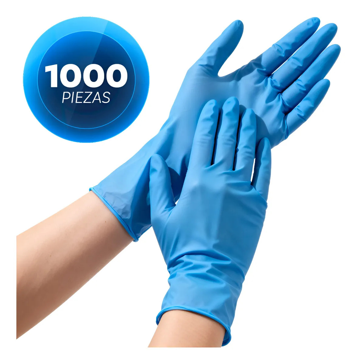 Guantes De Vinil Nitrilo Libre De Latex 1000 Pzas Negro Azul Azul Chica