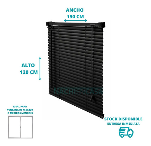 Imagen 2 de 10 de Persiana Americana Cortina Veneciana 1.50 X 120 Envio Gratis