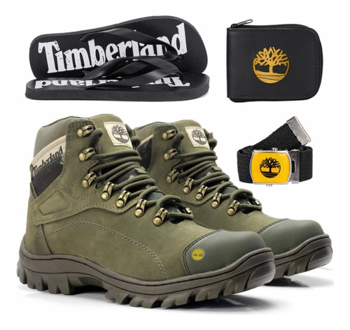 Bota Resistente Cuero Timberland Trabajo Puntera Pvc