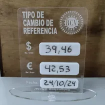 Comprar Bcv Pizarra Acrílica, Hablador Tipo De Cambio Referencia.
