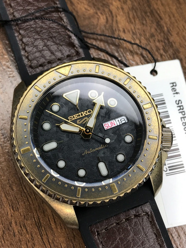 Imagen 6 de 7 de Reloj Automatico Seiko 5 Srpe80 Sports 42mm 24 Jewels 100m
