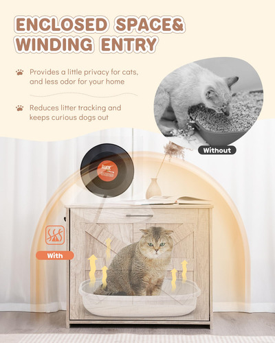 Caja De Arena Para Gatos Jubinatural, Simple, Estilo Clásico