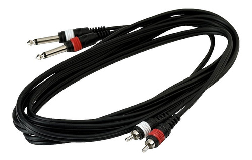 Imagen 2 de 2 de Cable Warwick Rcl20934 D4 2x 6,5 M 2x Rca X 3 Metros